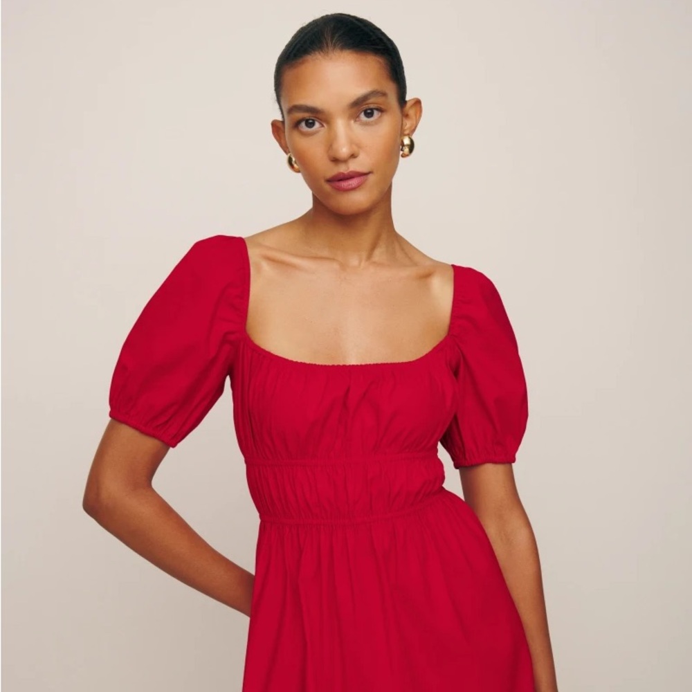 Reformation Woods Dress in Red